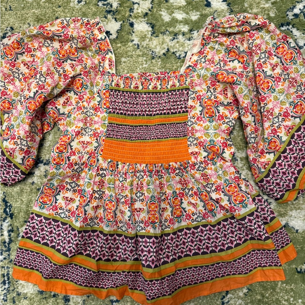 Ivy Jane Multicolor Boho Blouse NWOT - Picture 4 of 6